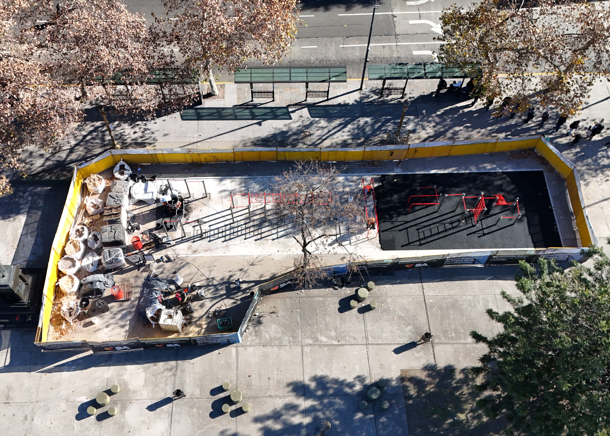 Plaza Constitución con nuevo equipamiento deportivo